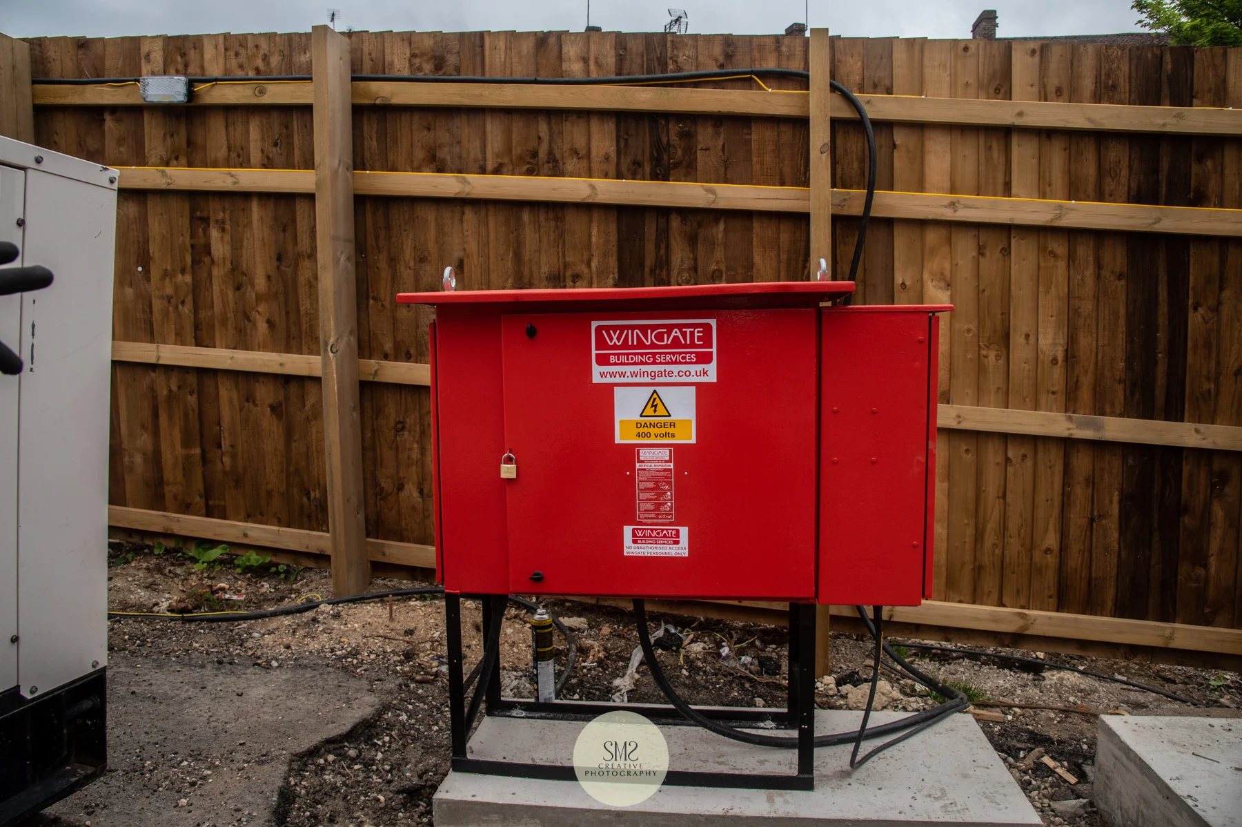 Temporary electrical power during building works.