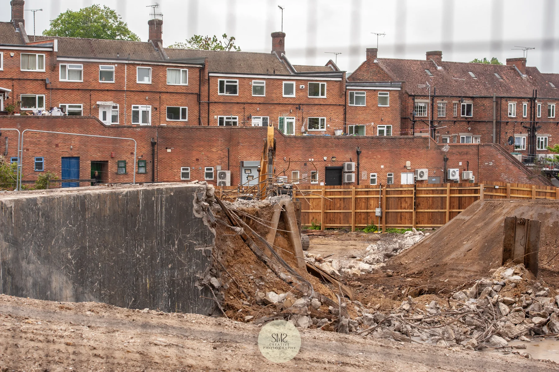 The concrete from the base of the gasholder will be removed and re-used.