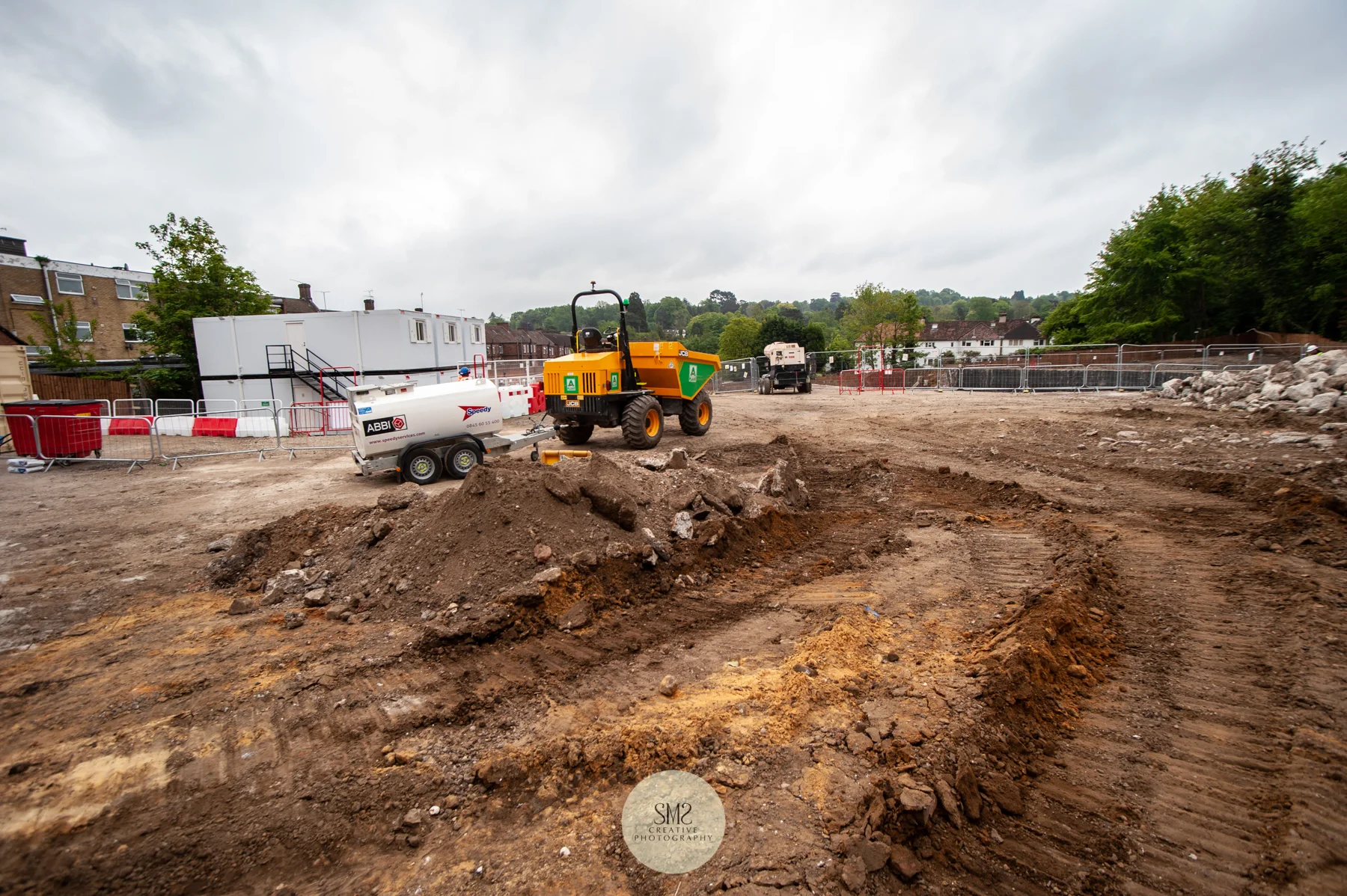 The site is prepared for the next stages to take place to remove any traces of contamination.