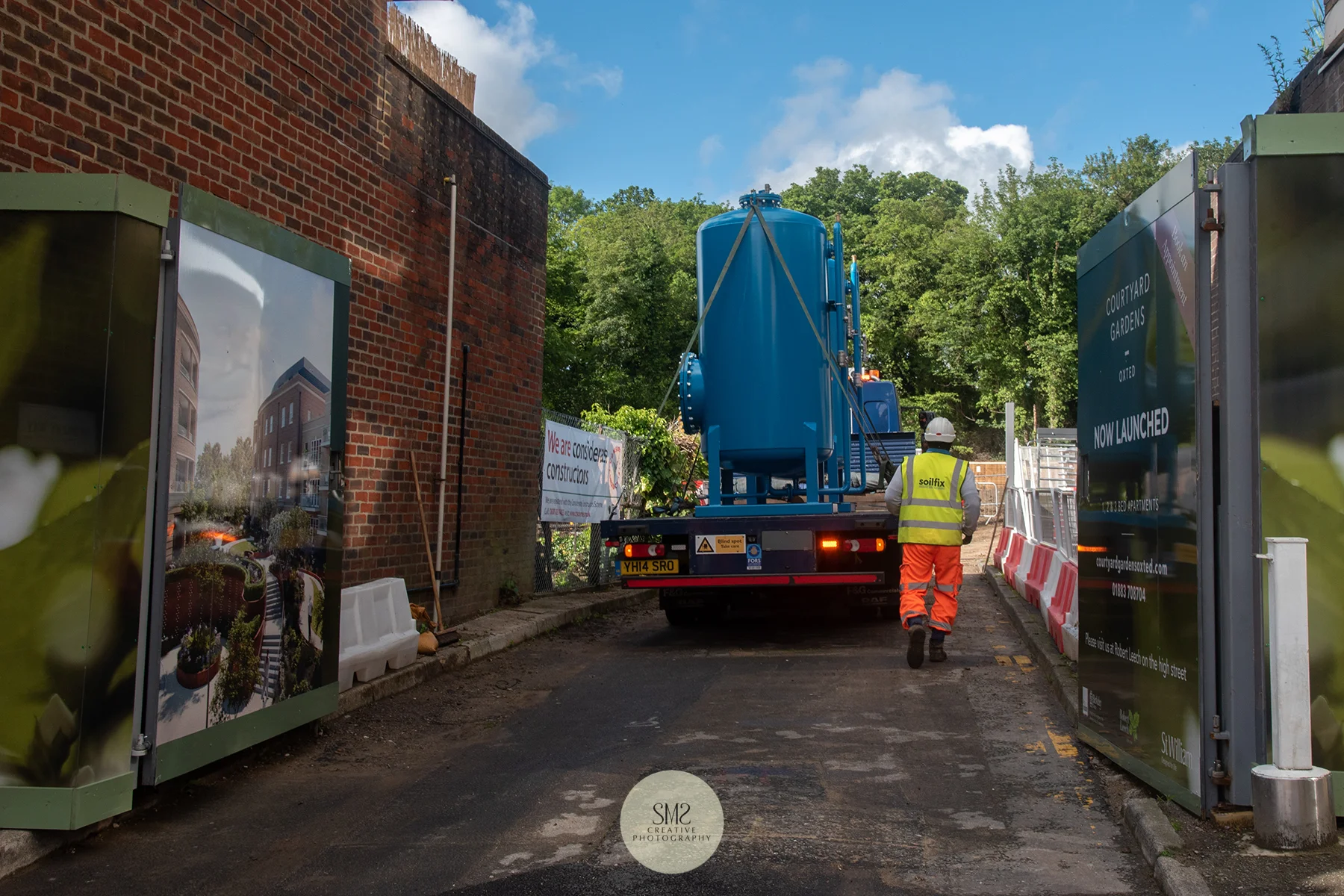 The entrance to the site.