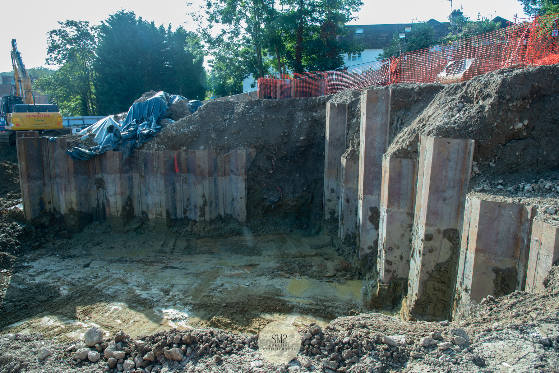  A corner of the underground car park. 