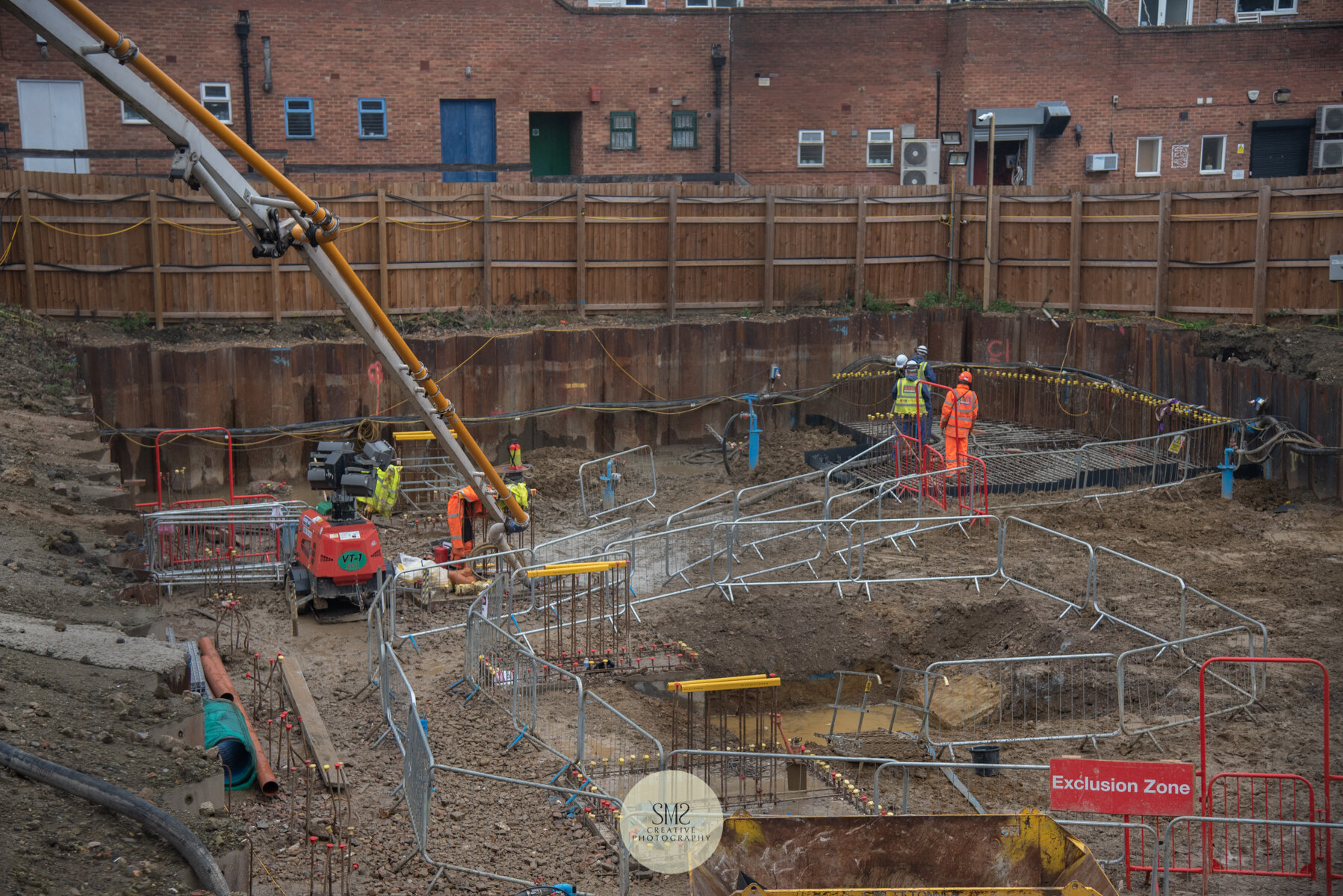  The foundations of the underground car park of Block C. 