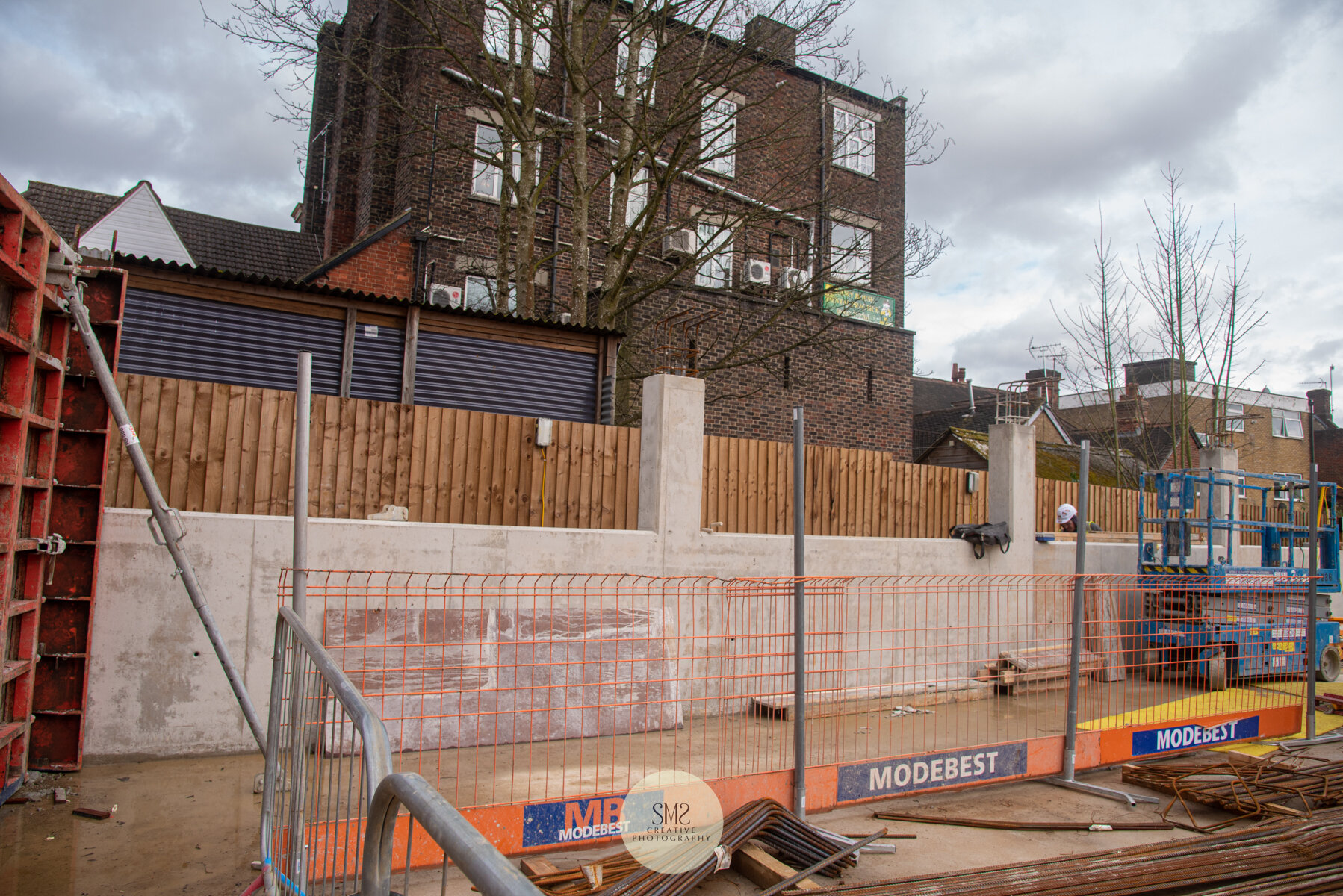  Behind the shops in Station Road East, the carparks are taking shape. 