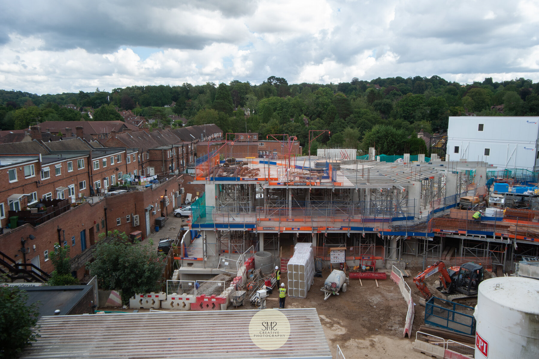  A balcony view from Block A looking over the development. 