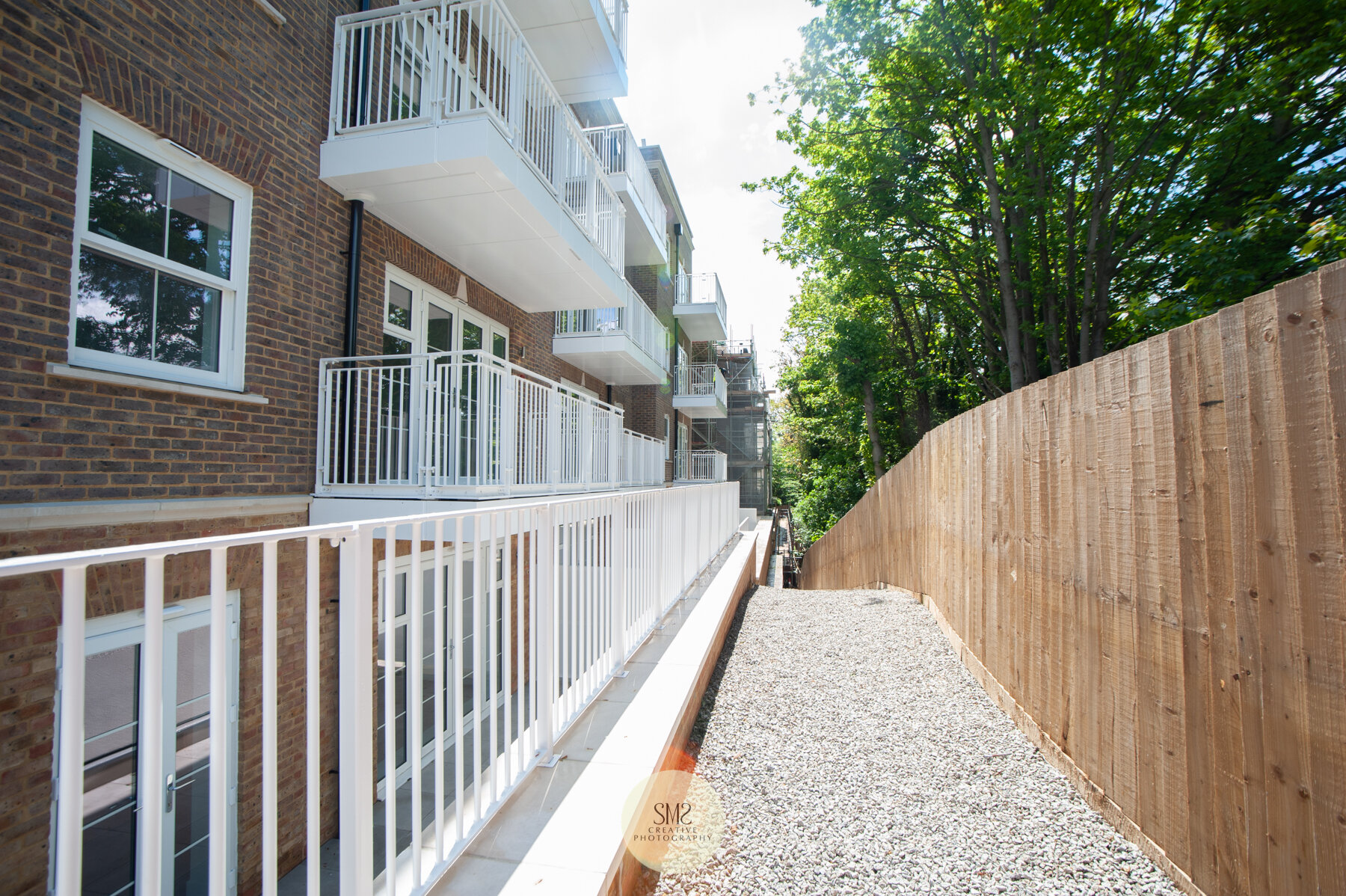  Maintenance pathway at the side of Block A. 