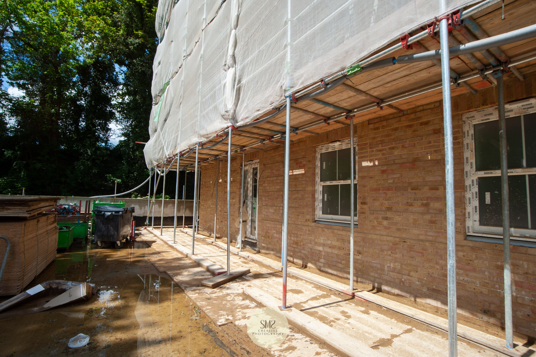  A first floor spacious terrace under construction. 