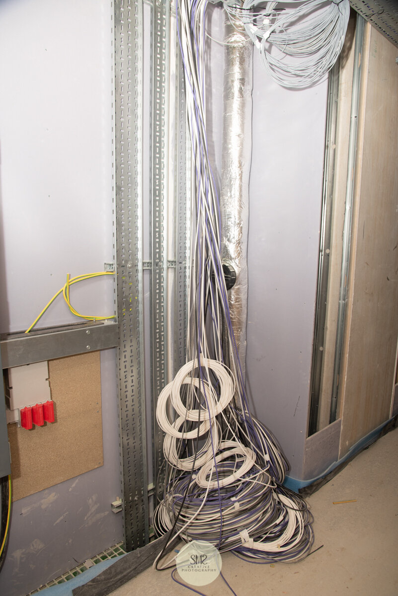  Electrical cables in Block C. 