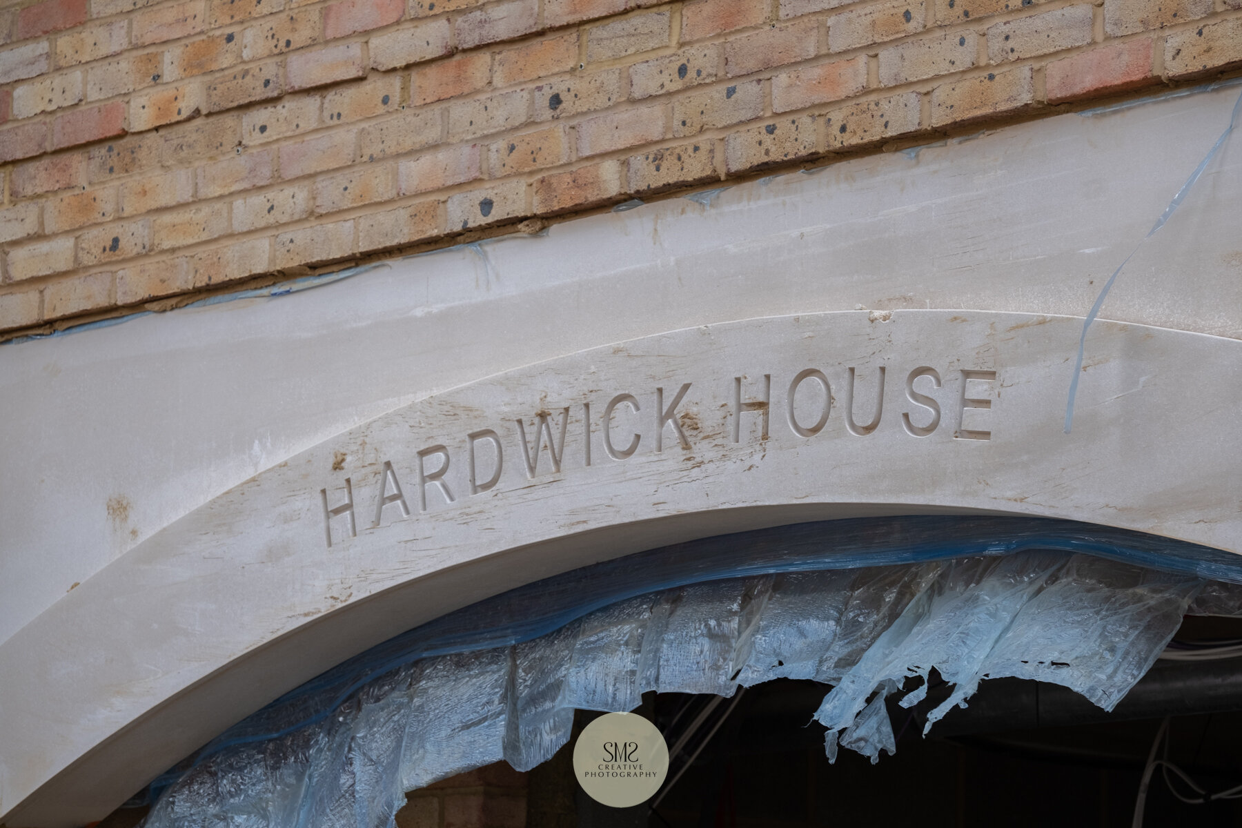  Hardwick House the sign over the entrance to Block C. 