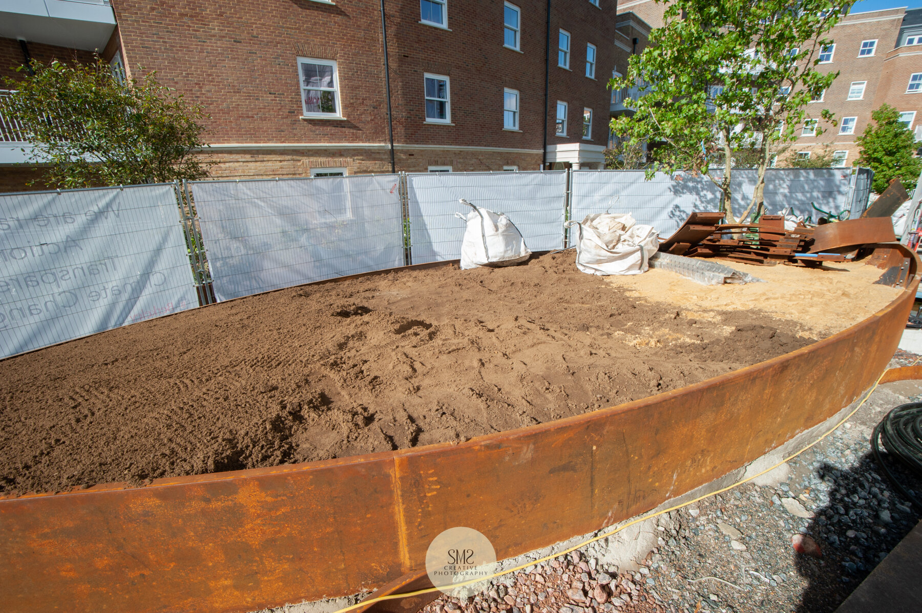  Landscaping preparation between Blocks B &amp; C. 