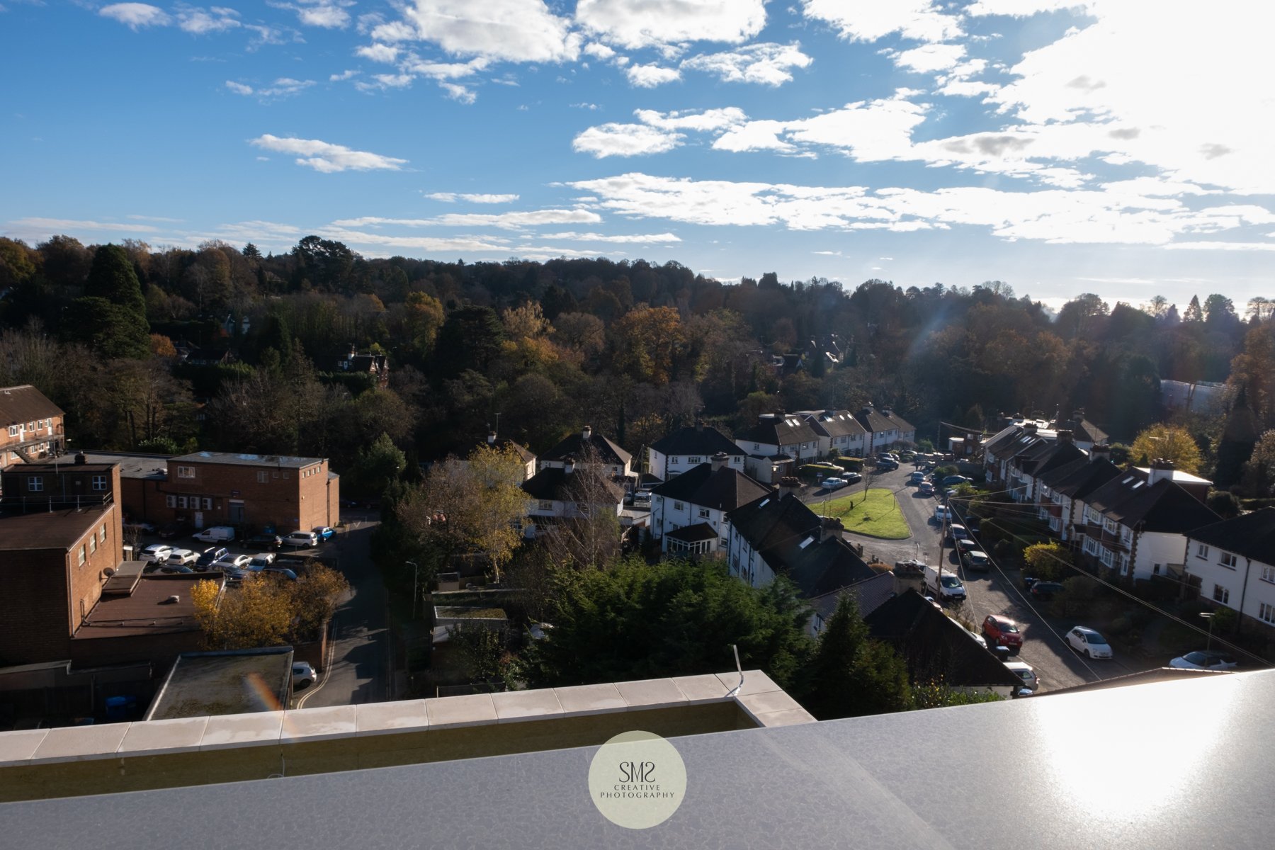  A view from a penthouse towards Johnsdale on the right. 