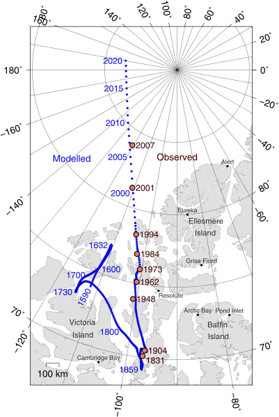 North Magnetic Pole Location