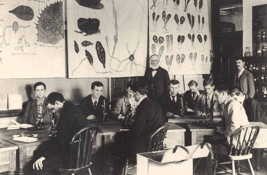 William James Beal (standing with the beard) a man long outlived by his research.