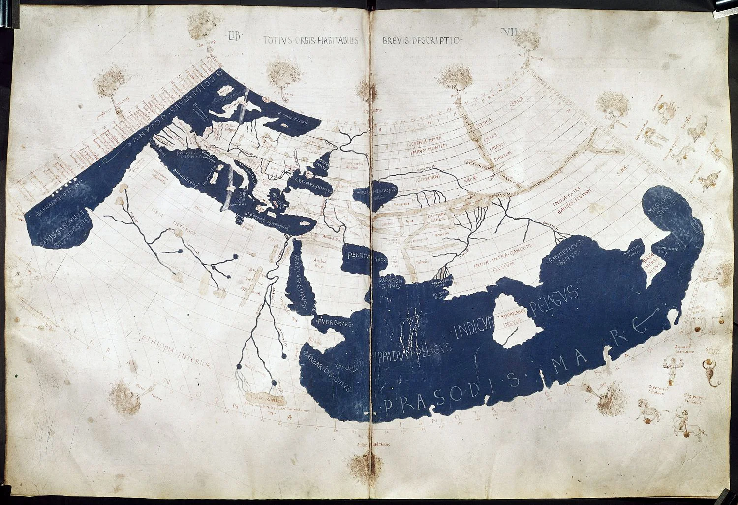 A reconstruction of Ptolemy's map from medieval times.