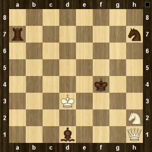 Black to move. A win for white in 545 moves with best play from both sides.