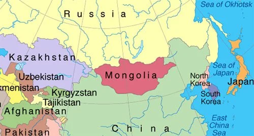 Location of Mongolia