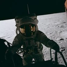 Pete Conrad taking his first descent