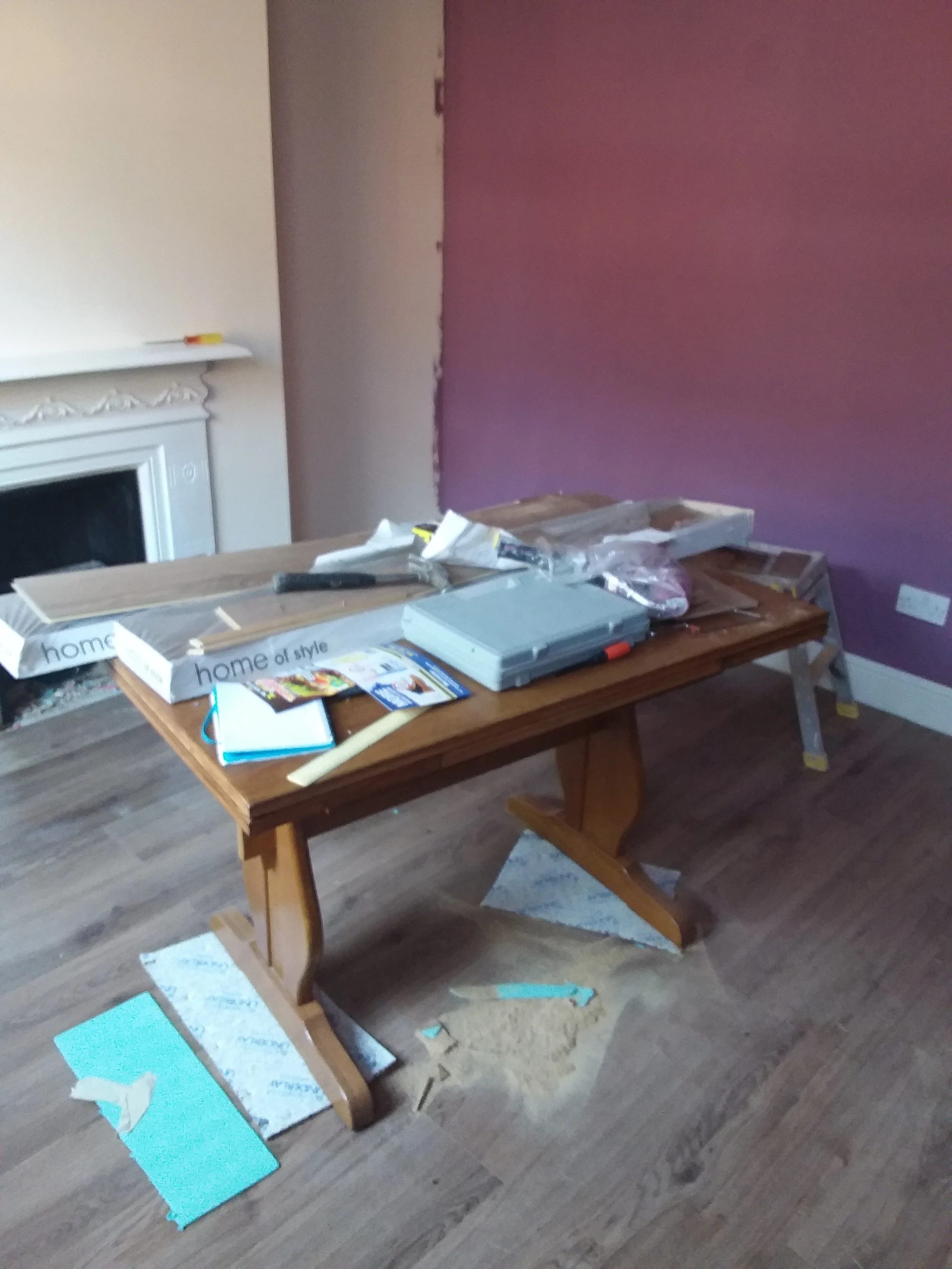 Floor down, paint up.