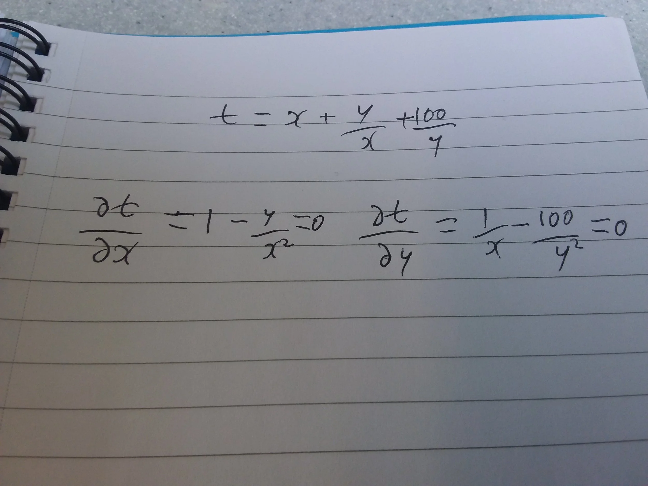 These are called partial derivatives. We signify them with curly ds. You just have to pretend that all other variables are just constants.