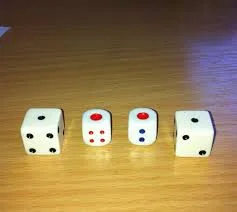 The different dice.