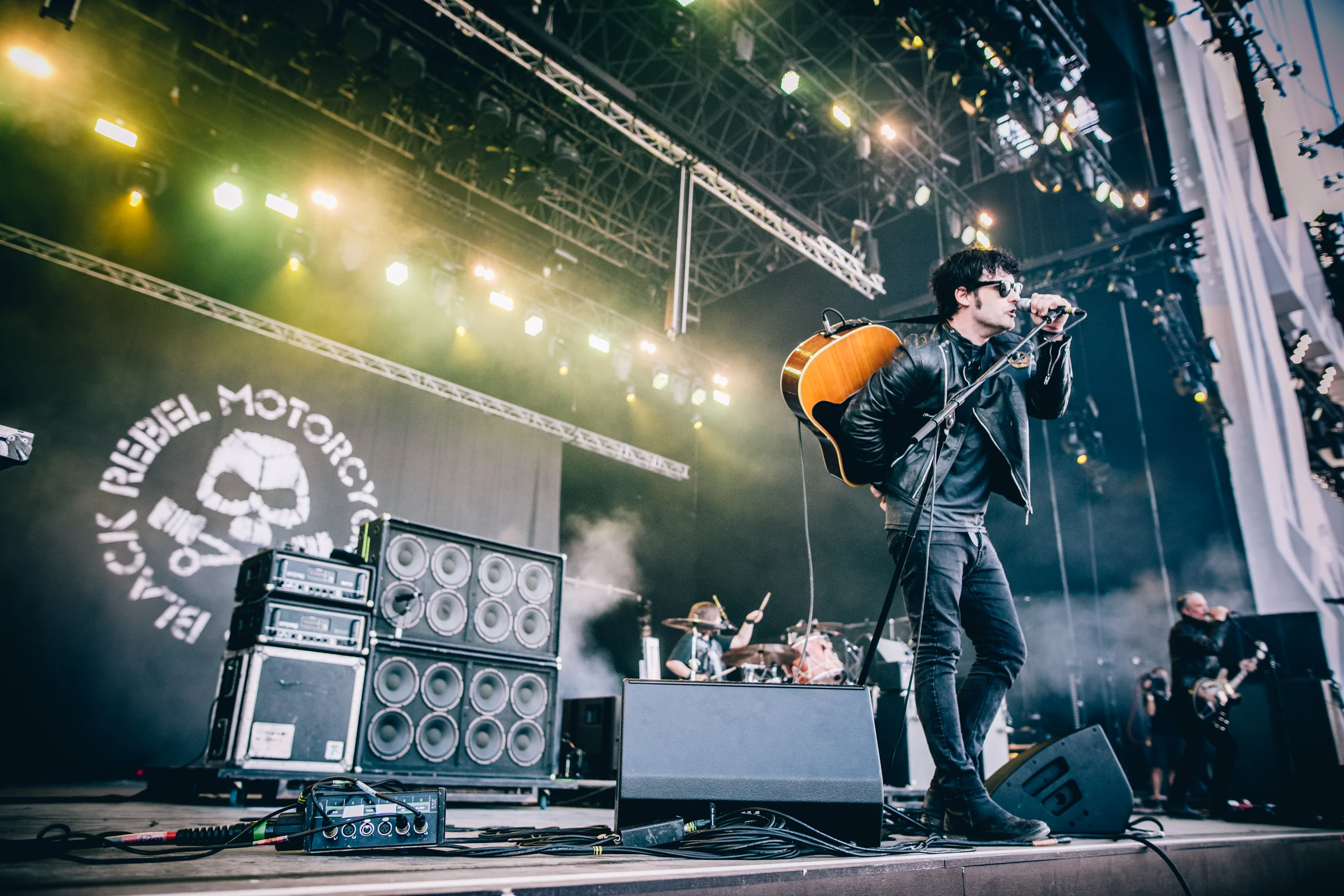 Who said it's too hot for leather? Not Black Rebel Motorcycle Club, performing on Friday 13 July. Credit: Arlindo Camacho
