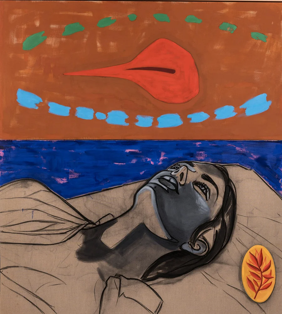 David Salle, Red Leaf , 2013, óleo s/ linho | oil on linen , 190 x 173 cm