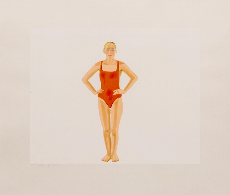 Alex Katz, Swimmer, 1991, xilogravura s/ papel Echizen Kozo | woodcut on Echizen Kozo paper , 59 x89 cm