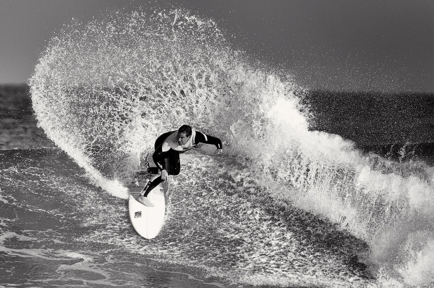 Andy surfing East Strand. Pic by Eddie McIlwaine