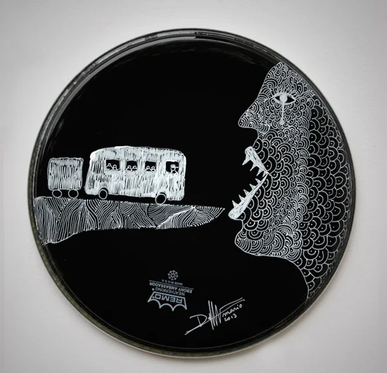 On The Road In North America Drumhead 32cm