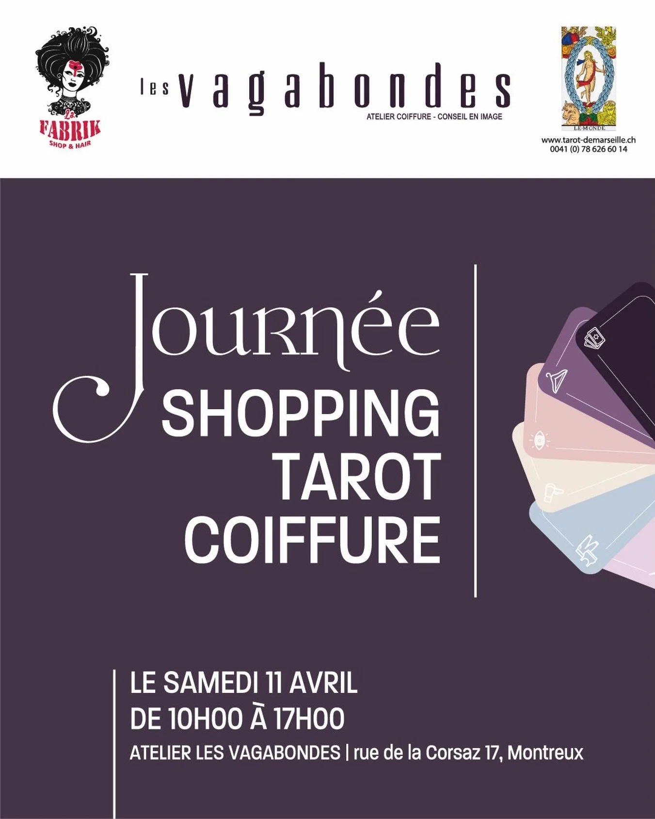 ✨Journ&eacute;e beaut&eacute; &amp; bien-&ecirc;tre aux Vagabondes! Coiffure, shopping, tarot de Marseille et ap&eacute;ro offert 🥂Rejoins nous le samedi 11 avril pour un moment fun et cocooning !
