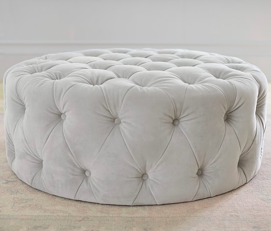   Round Tufted Ottoman &nbsp; 