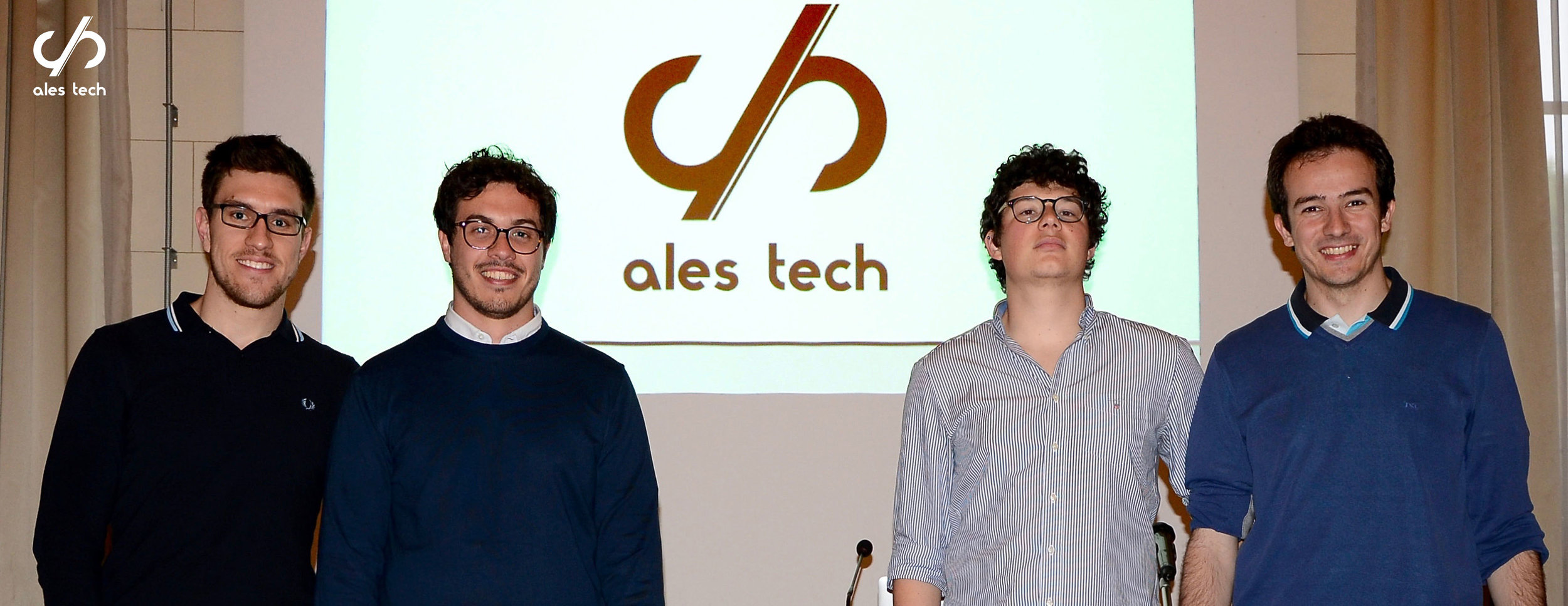 Ales Tech's founders: from the left, Luca Cesaretti, lorenzo andrea parrotta, antonio davola e andrea paraboschi