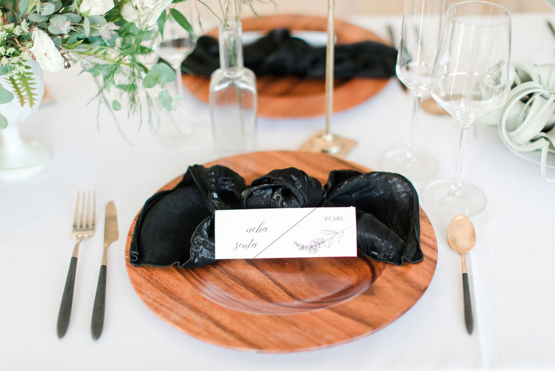 Wedding Place Card for Modern Bohemian by LBC Design Co.