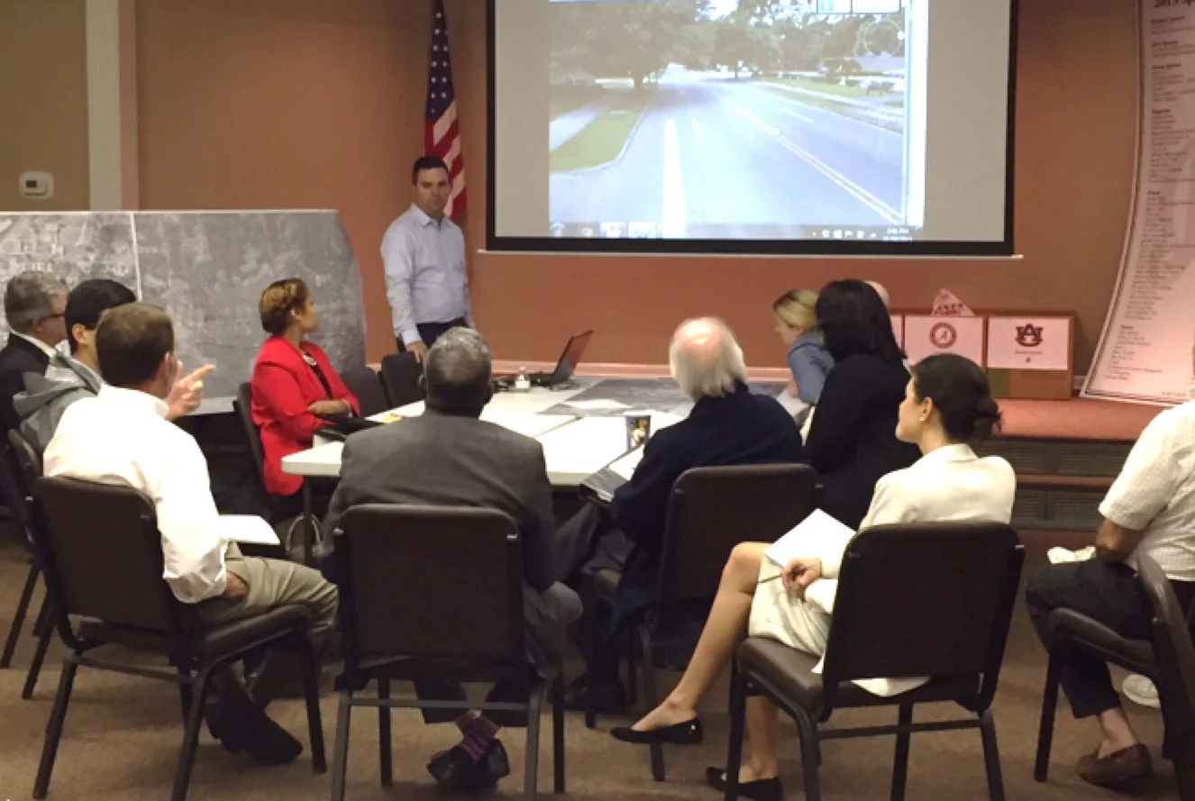 City officials giving input at the charrette