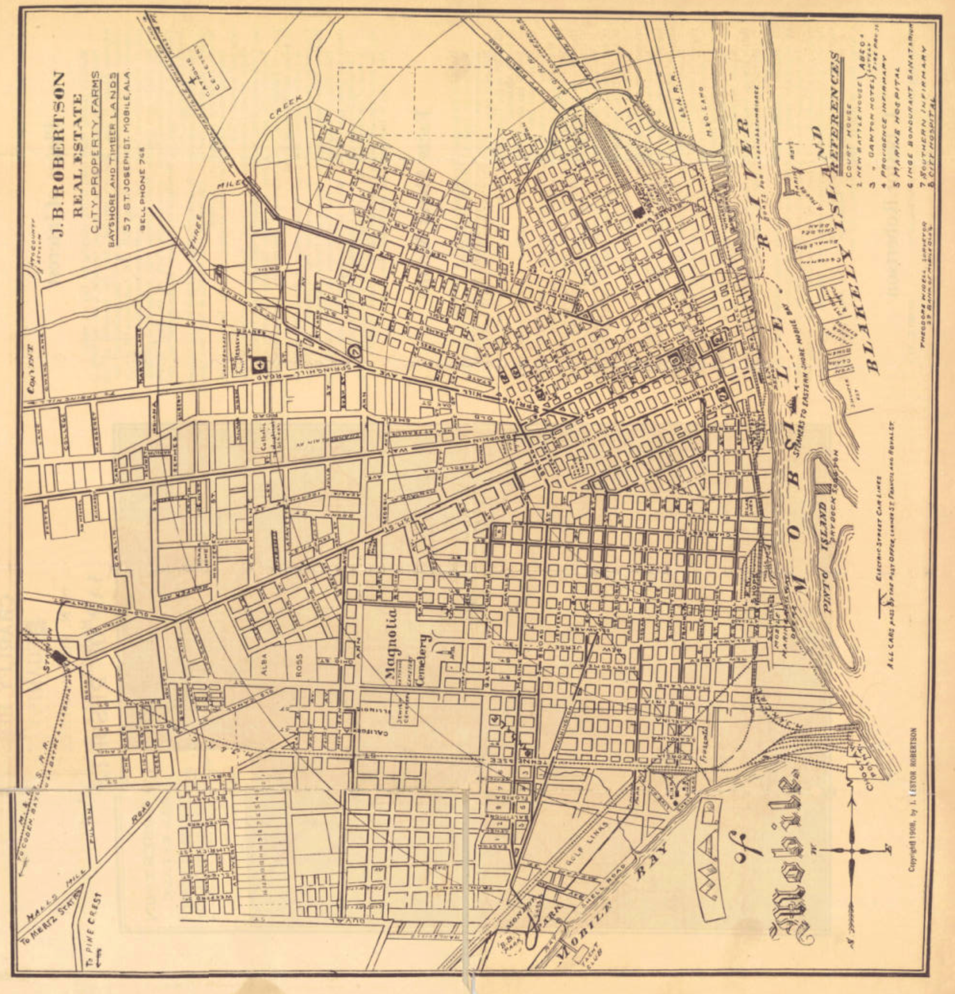 Mobile in 1908, The older sections of Midtown are fully developed