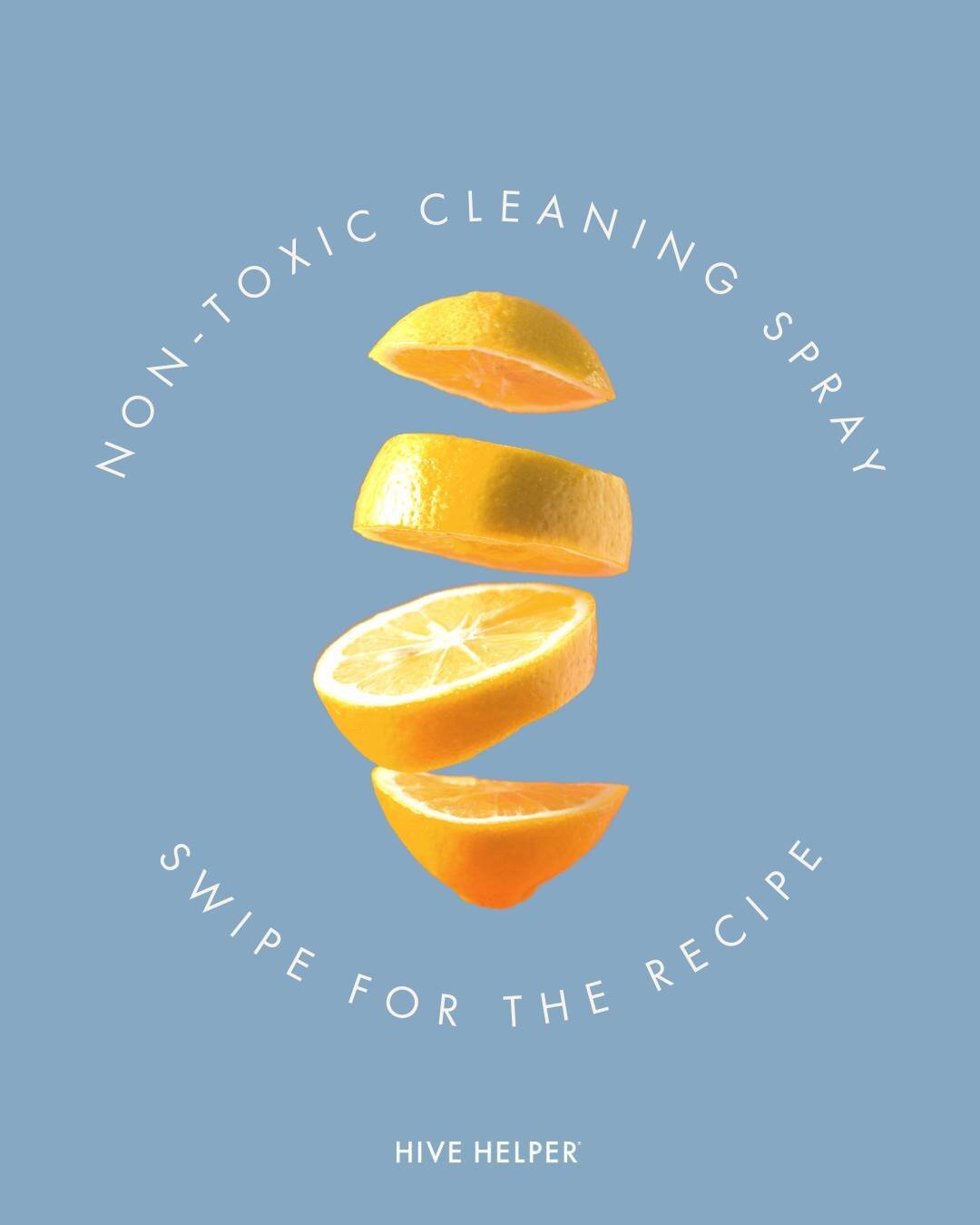 Lemons are the unsung hero of eco-friendly house cleaning! We love this simple recipe for an antibacterial spray 🍋