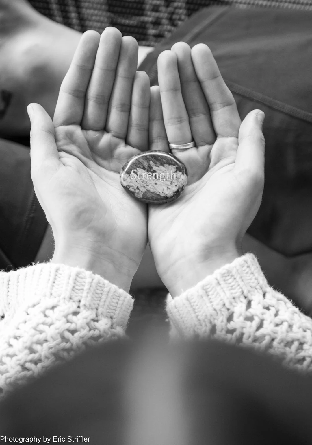One of many "Inspiration" stones given out at the retreat.