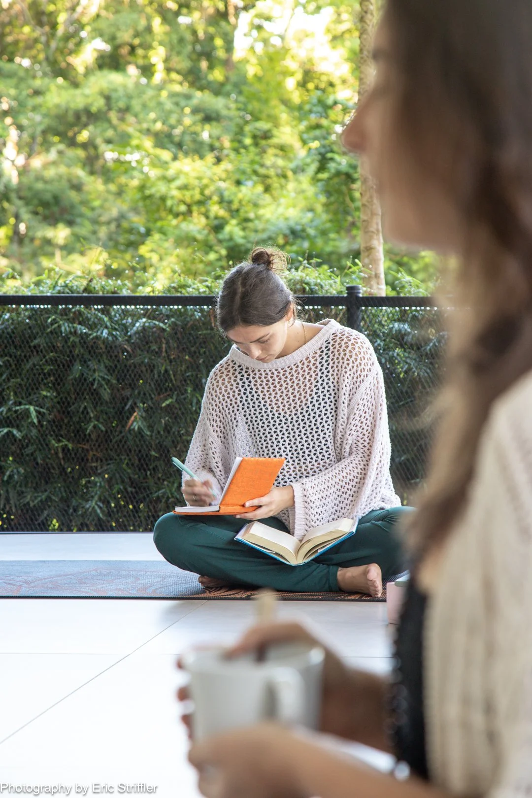 Some post-breakfast journaling in the yoga studio