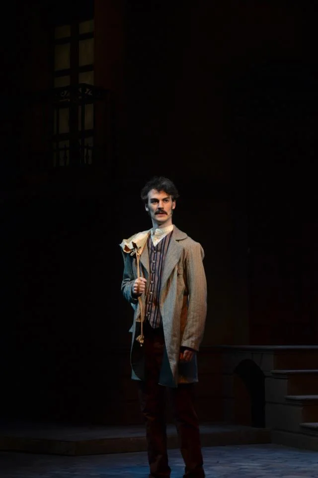 Woodrow as Sweeney Todd in Skidmore College's Spring 2013 main stage production. Photo courtesy of the Skidmore theater department.