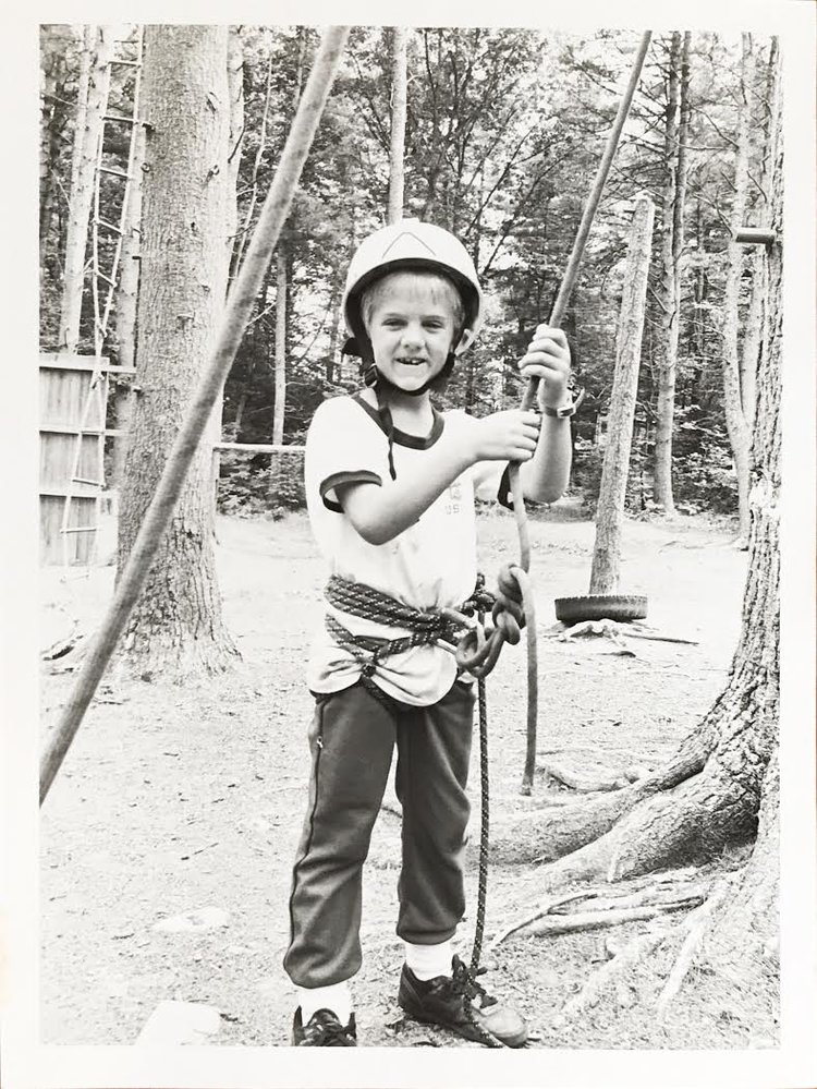 Andrew, age 8 at summer camp.&nbsp;