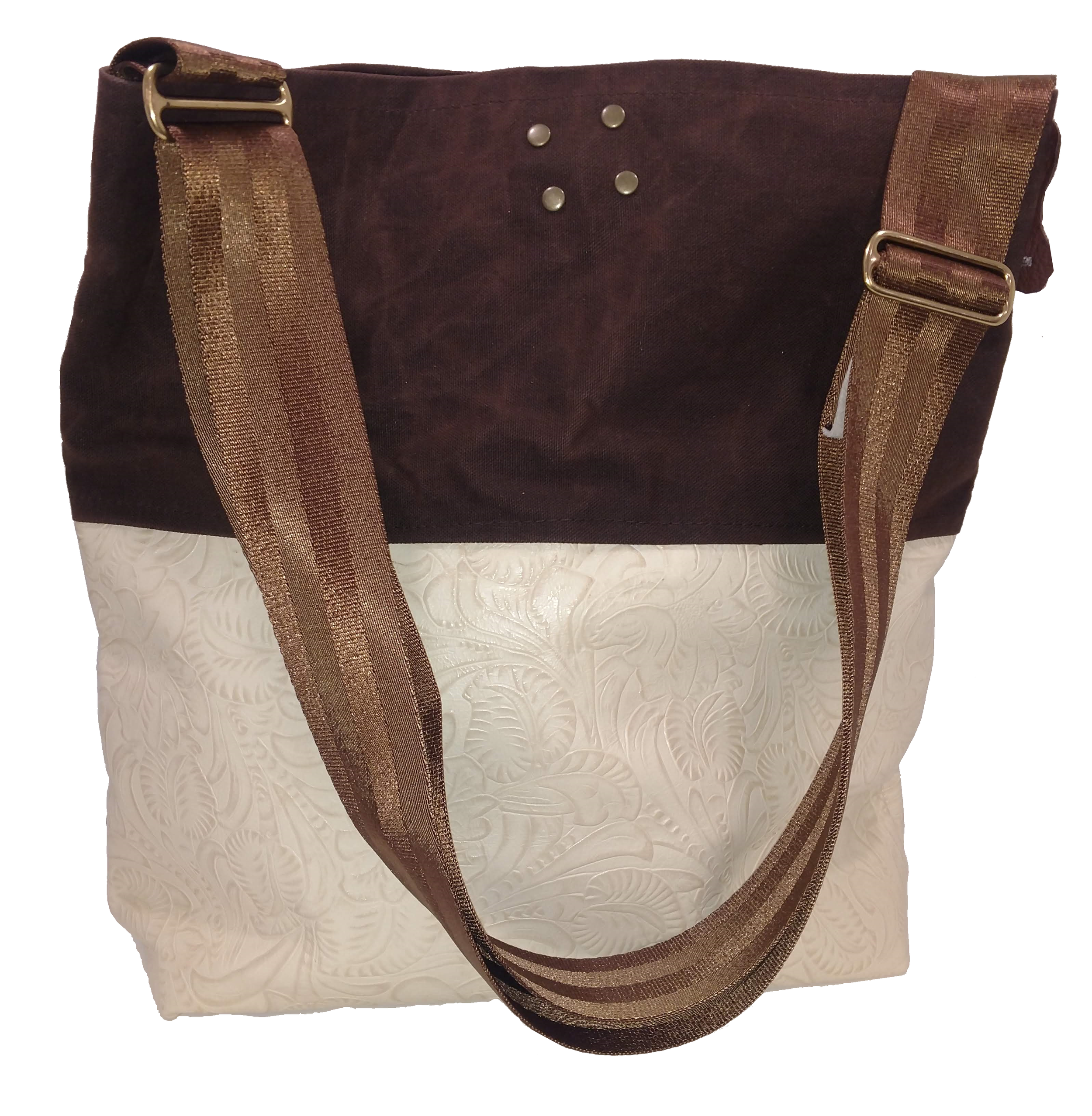 Grumpy Bags Embossed Cream Leather Waxed Canvas Large 2018.png