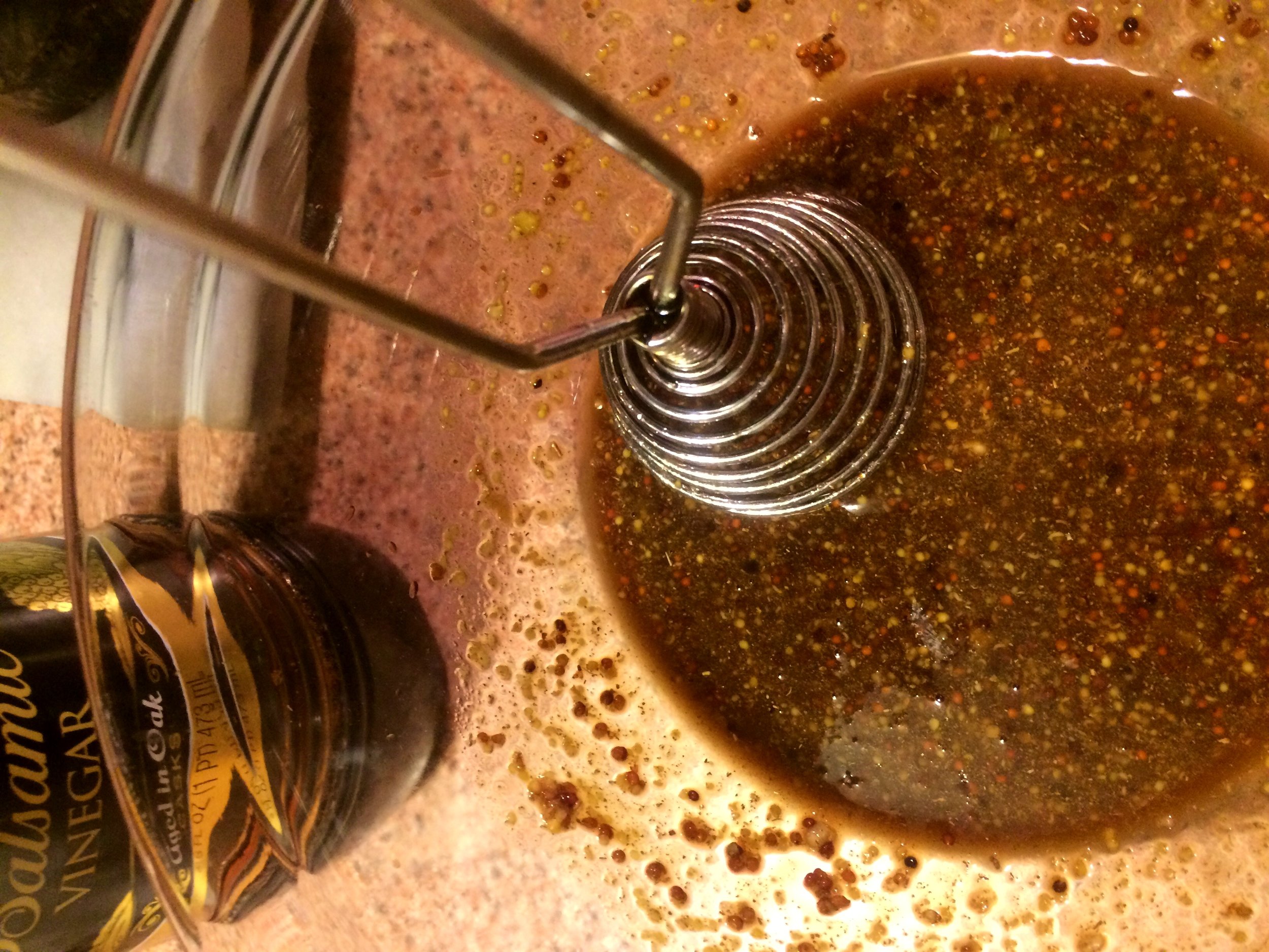 Add the Balsamic vinegar and mix well