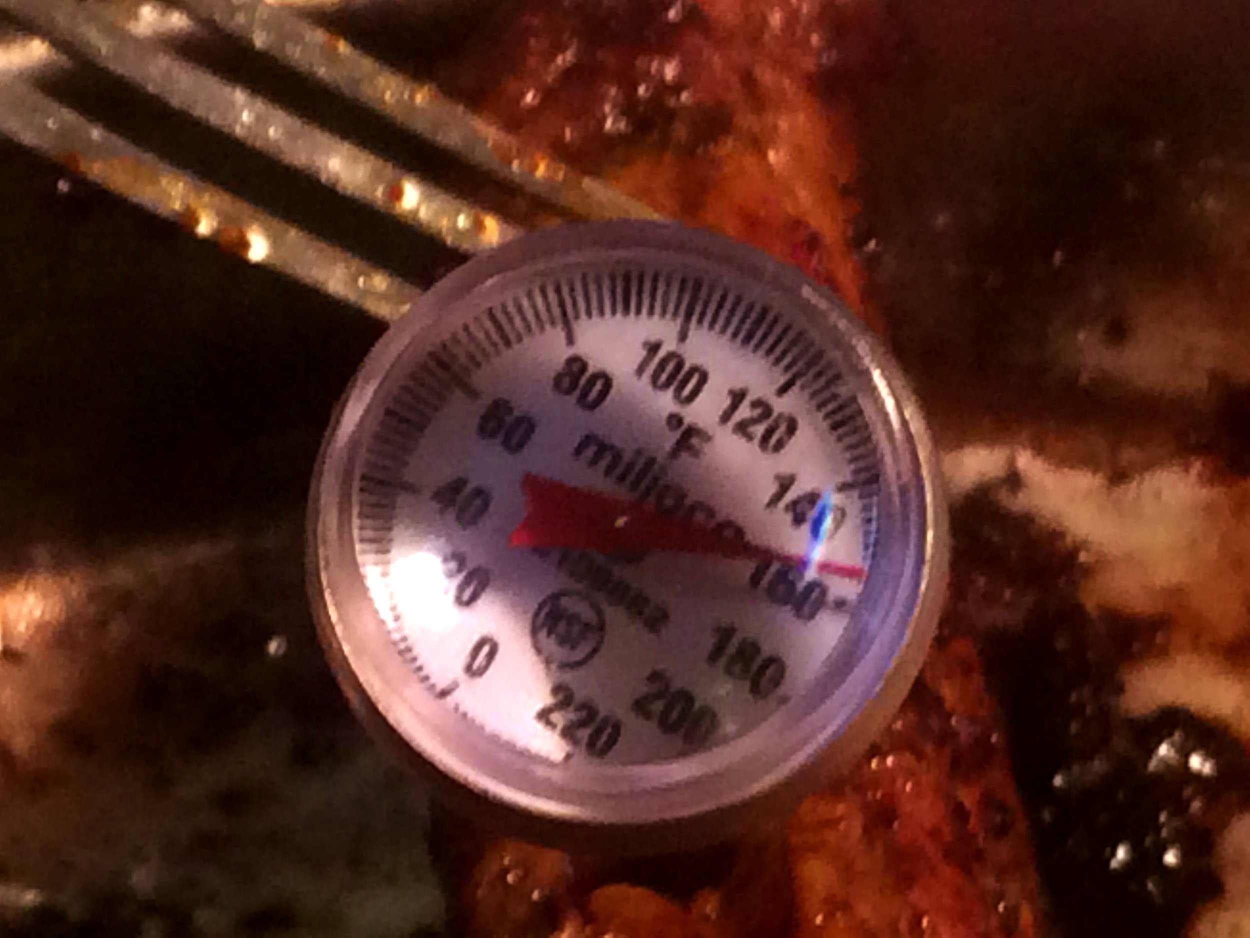 Cook until the internal temp at the thickest point reaches a minimum of 145 degrees F. Try not to overcook!