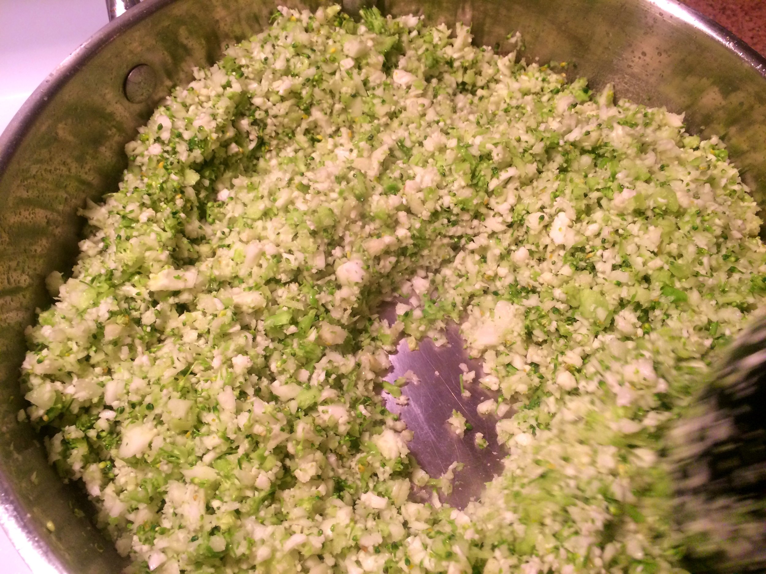 Sauté the mixture in a hot pan with the butter