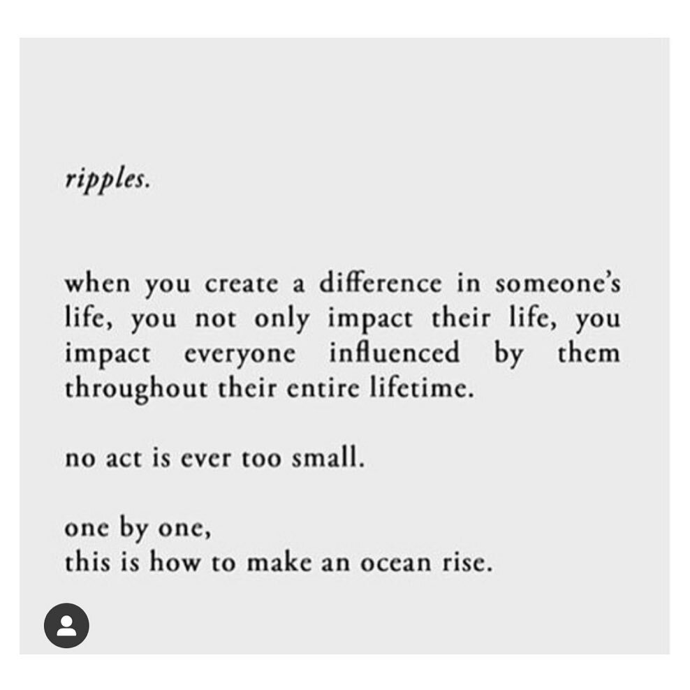 A gentle reminder that no act is ever too small 🙏🏻 
.
.
I was reminded of this this past weekend when grabbing coffee with my sister @emily.st_ ☕️ I was lamenting about how insignificant the small efforts to fight #climatechange feel at times. 🤦🏼