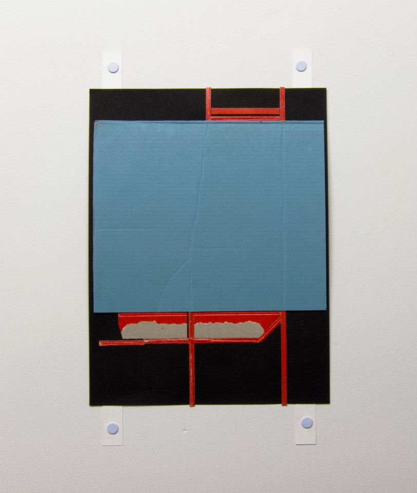   Ryan Sarah Murphy, 2013 Pool Found cardboard on paper  &nbsp;  