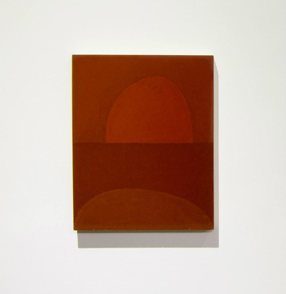   Suzan Frecon, 2009-2013   trial a, embodiment of red series   Oil on wood panel   8 x 10 x 3/4 inches  