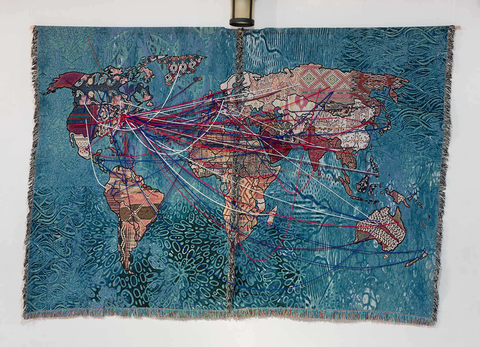  "Our Stories of Migration" digital tapestry  Photo credit: Etienne Frossard 
