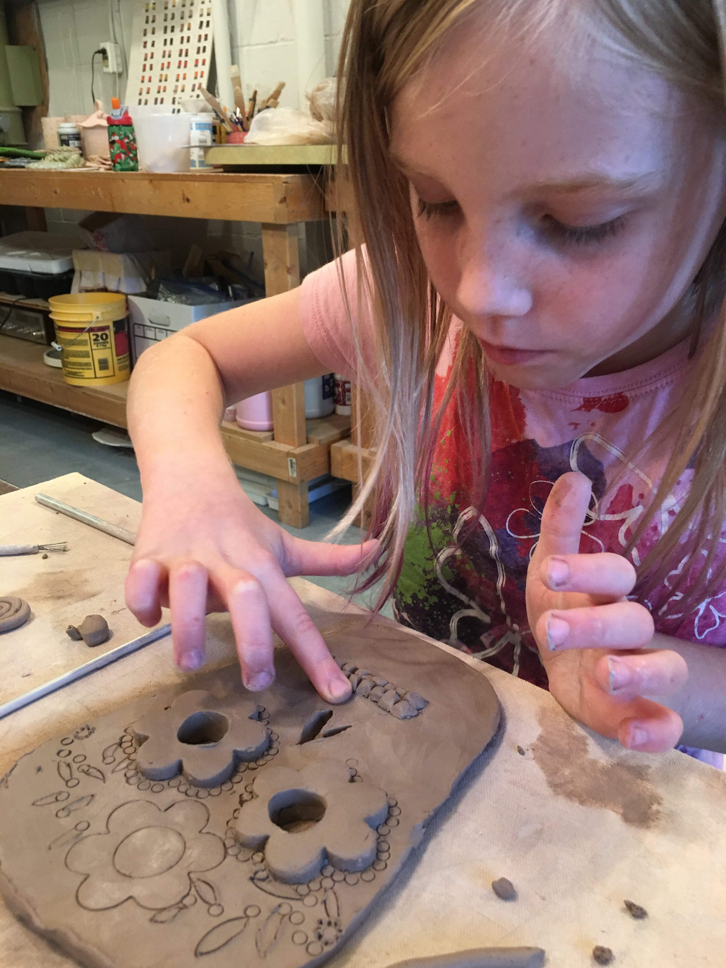 Sugar skulls in clay