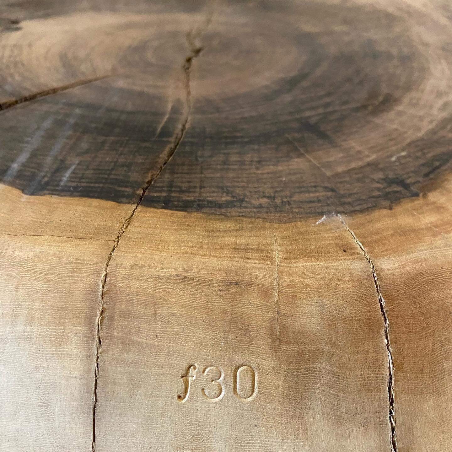 Each Francisco Table is hand stamped with its signature &fnof; and the corresponding number of the piece in the series.  We are up to a few dozen and excited to have a new set on their way to New York as we speak.  In the meantime, this one is the la