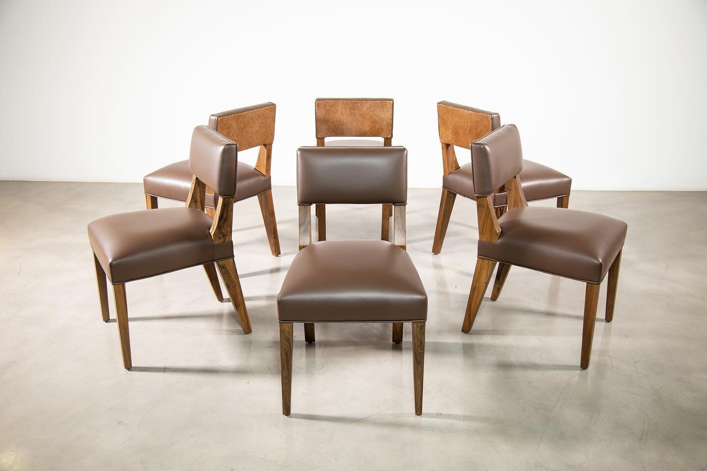 We just love how these Bruno Chairs came out in leather with contrasting hair hide backs. 

We currently have frames in stock and available for quick ship in Costantini leather or COM/COL within a few weeks.  Inquire for details or check out our onli